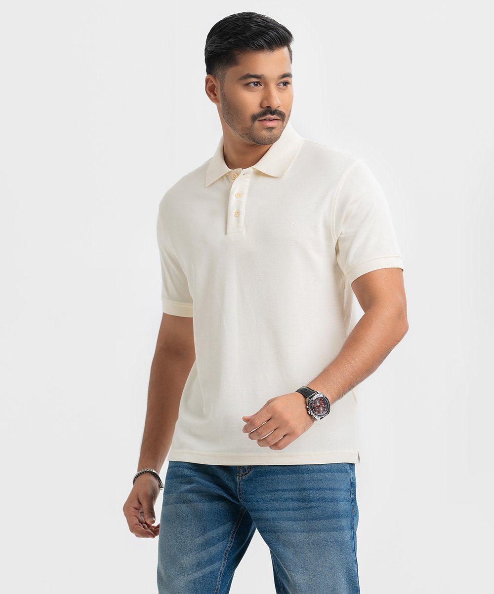 Off-white Interlock Knit Polo Shirt